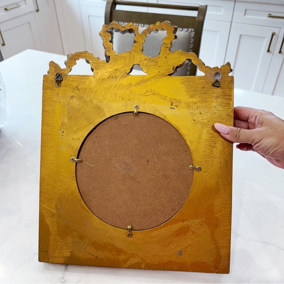 Vintage gold tone gilded framed mirror - Picture 2 of 7